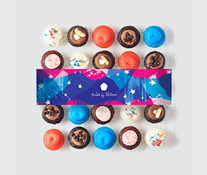 Red, white & baked. Celebrate 4th of July with Bite-Size Cupcakes!